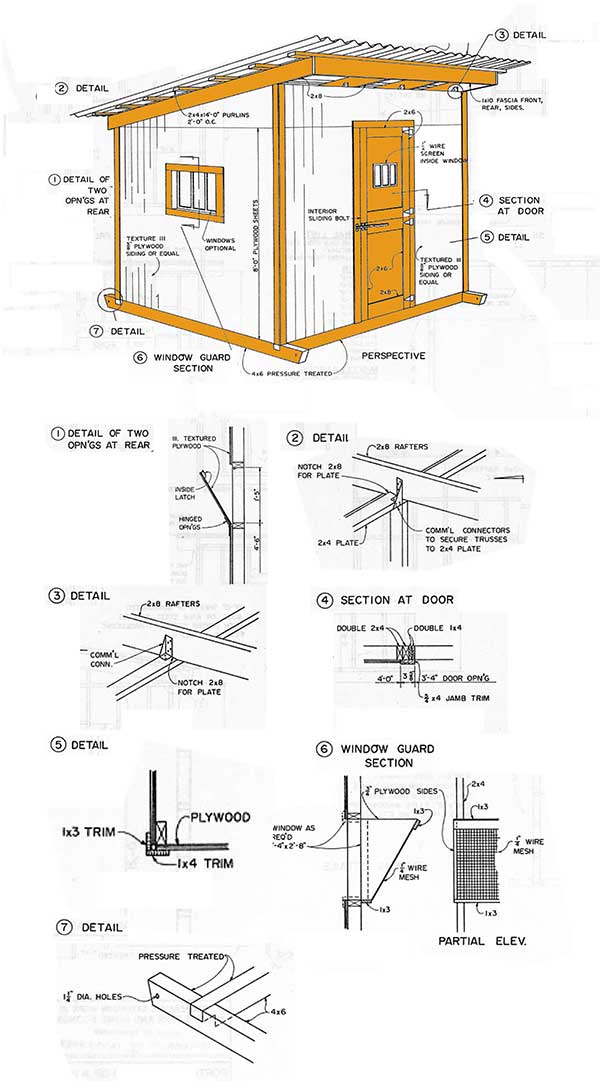 10x12 Lean to Storage Shed Plans