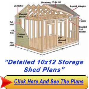 10×12 Lean To Storage Shed Plans – How To Construct A ...
