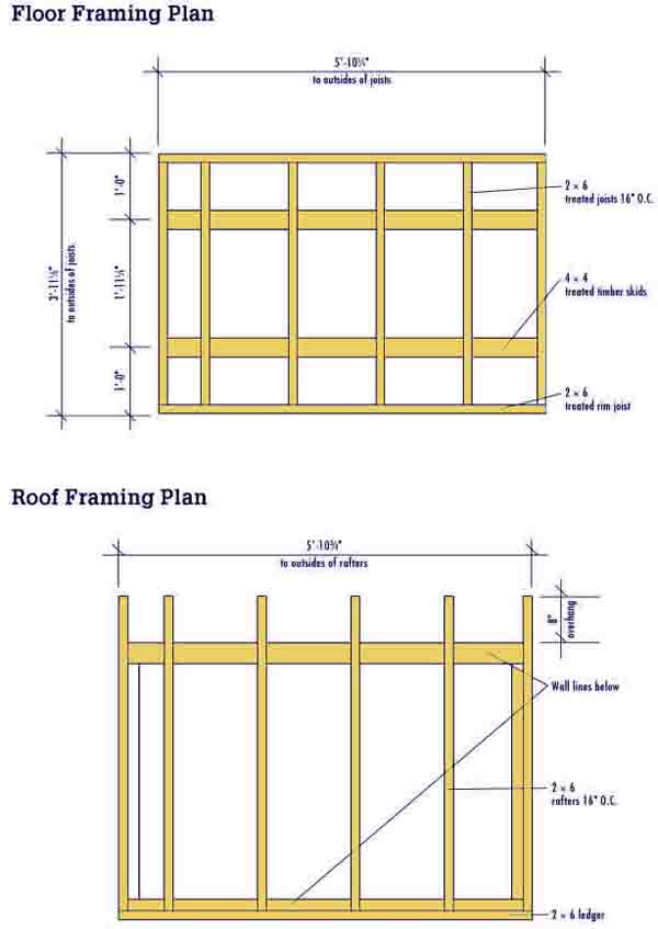 4 X 8 Lean to Shed Plans Free