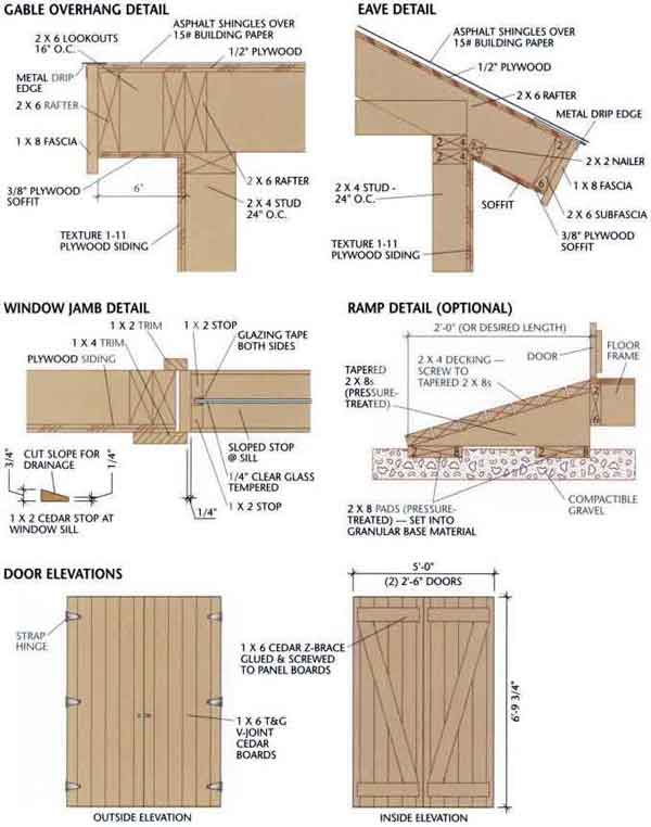 8×12 Storage Shed Plans – Detailed Blueprints For Building ...