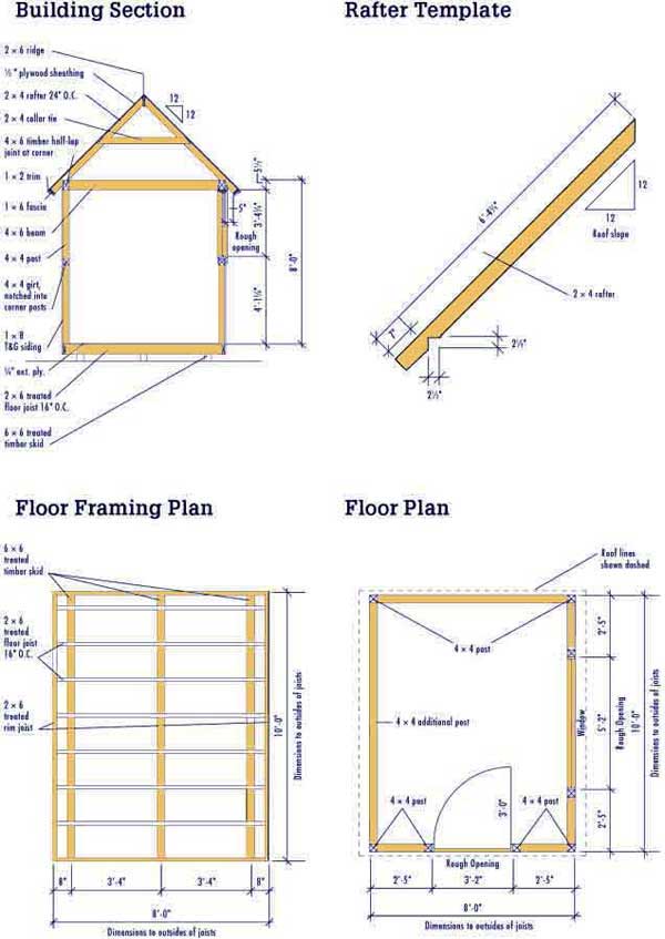 Wood Frame Shed Plans