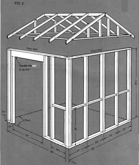 8×8 Shed Building Plans - How To Build A Storage Shed Easily