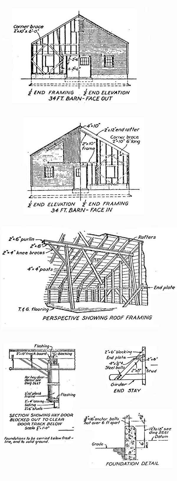 Large Shed Plans Elevation